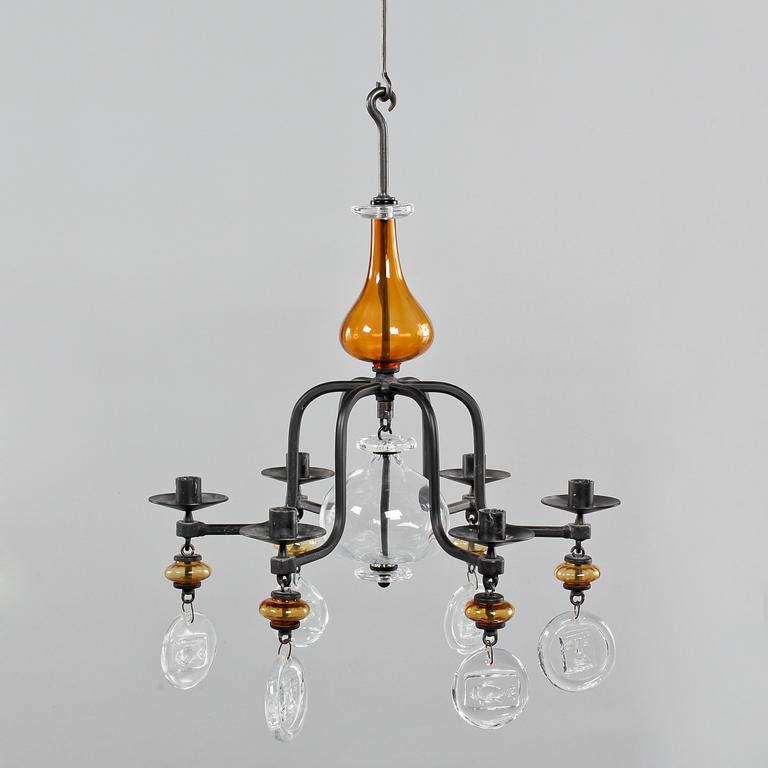 LJUSKRONA, smide, Erik Höglund, Boda, 1900-talets fjärde kvartal. Höjd 60 cm.