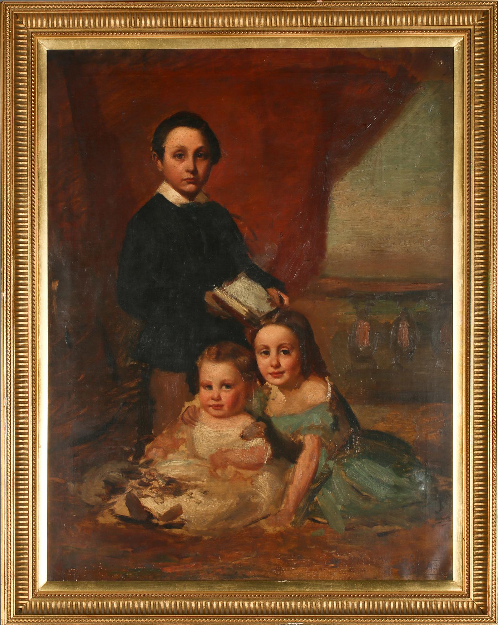 OKÄND KONSTNÄR, olja på duk, 1800-tal.