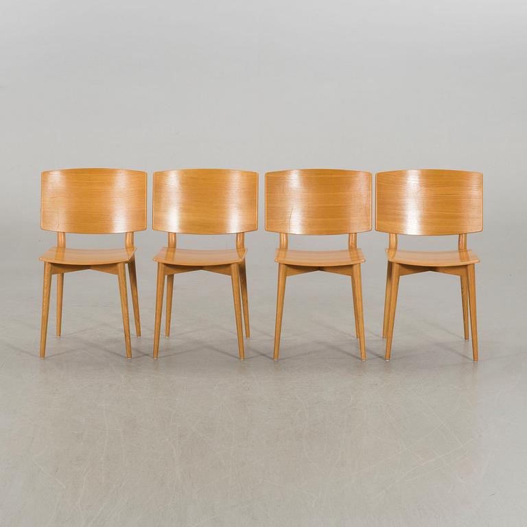 JONAS LINDVALL, a set of six chairs  "Oak", Skandiform, 2000's.