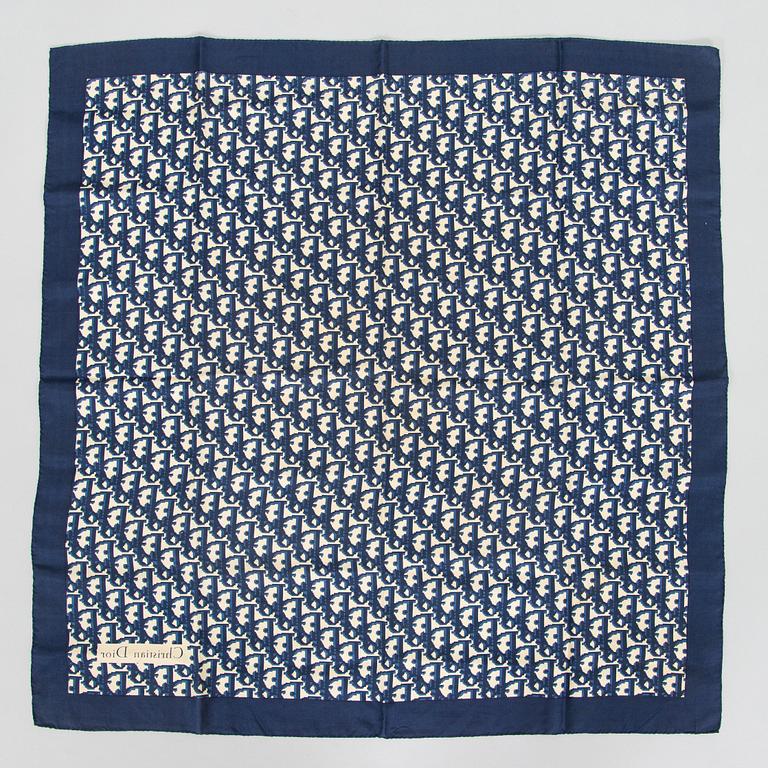 Christian Dior, two silk scarves.