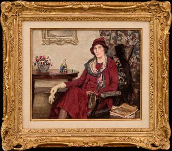 JOHN ARTHUR LOMAX, oil on canvas, signed.
