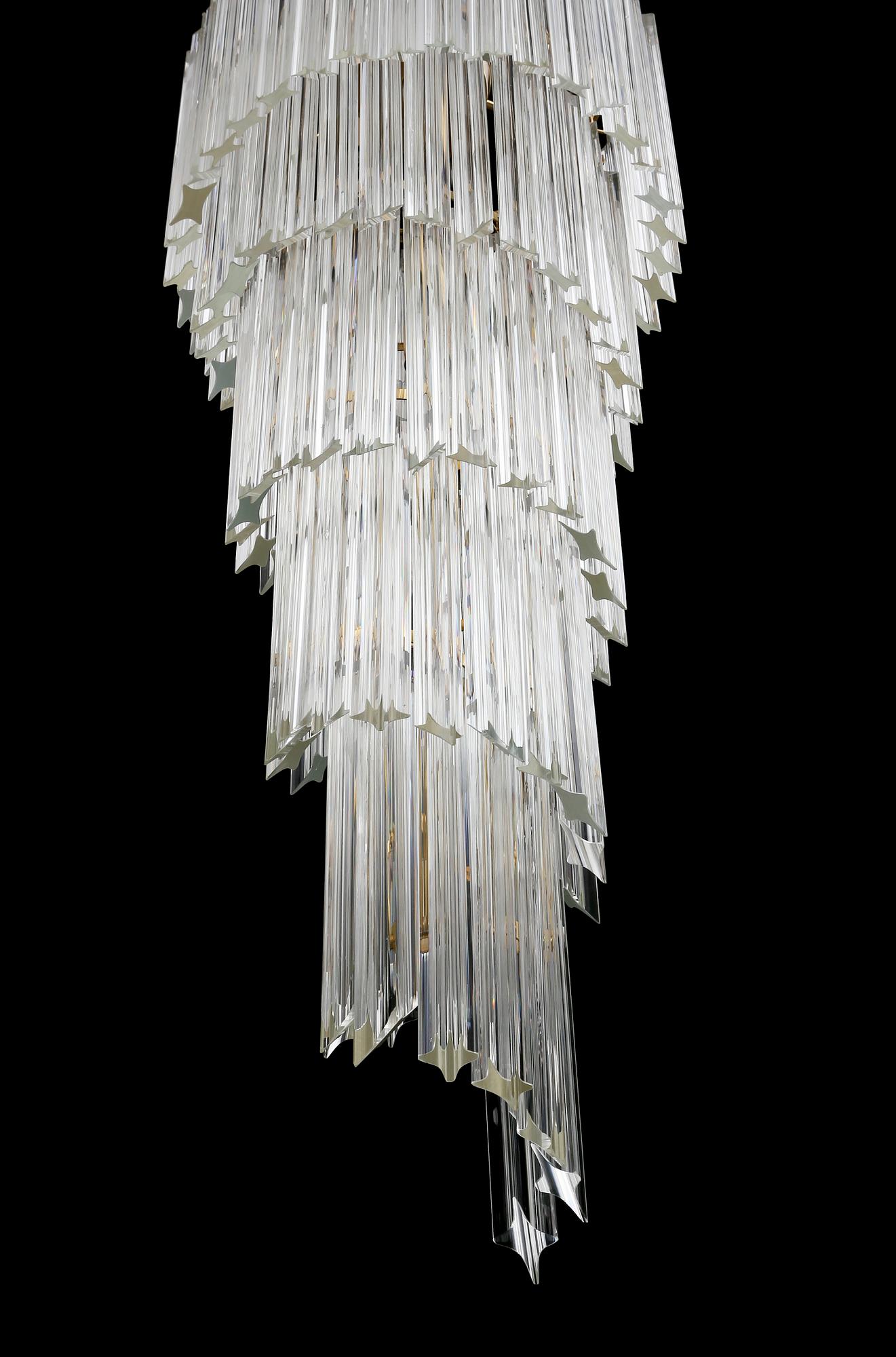 TAKKRONA, Venini, Murano, Italien, 1900-talets andra hälft. Höjd ca 107 cm.