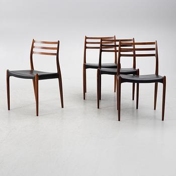 Niels Otto Møller, a five-piece dining suite, JL Møller, Denmark, 1965.