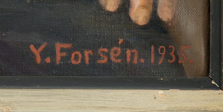 Yrjö Forsén, olja på duk, signerad och daterad 1935.