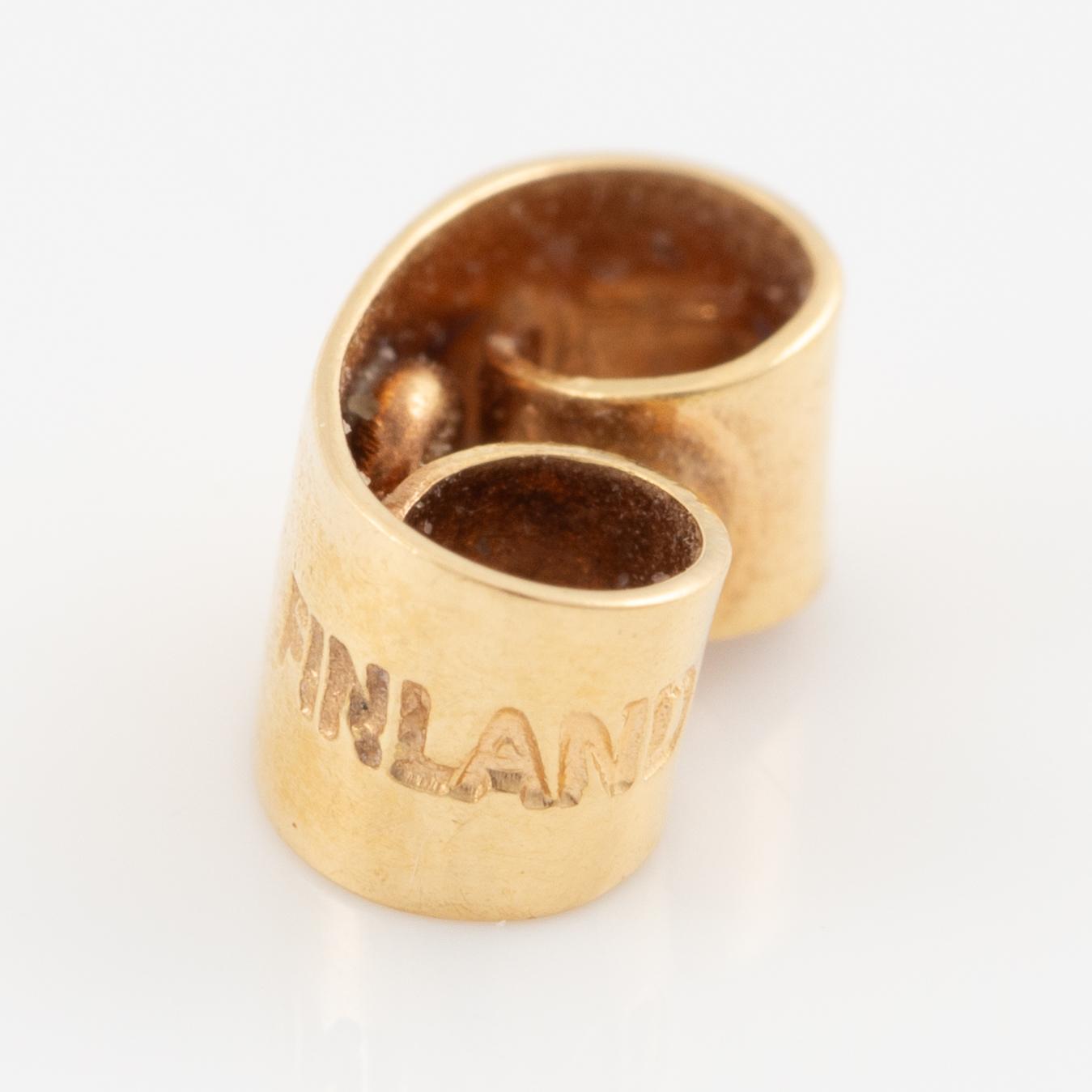 Björn Weckström, örhängen 18K guld med briljantslipade diamanter. Lapponia.