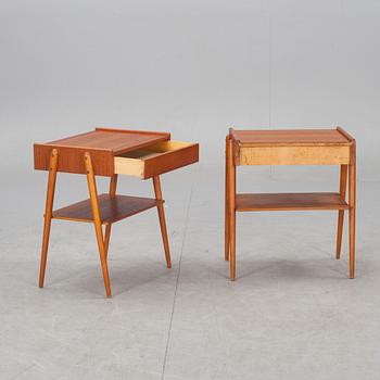 SÄNGBORD, ett par. Carlströms & Co Möbelfabrik. 1950/60-tal.
