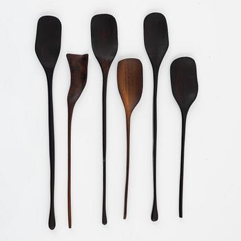 Magnus Ek, a set of six wood spoons for Oaxen Krog.