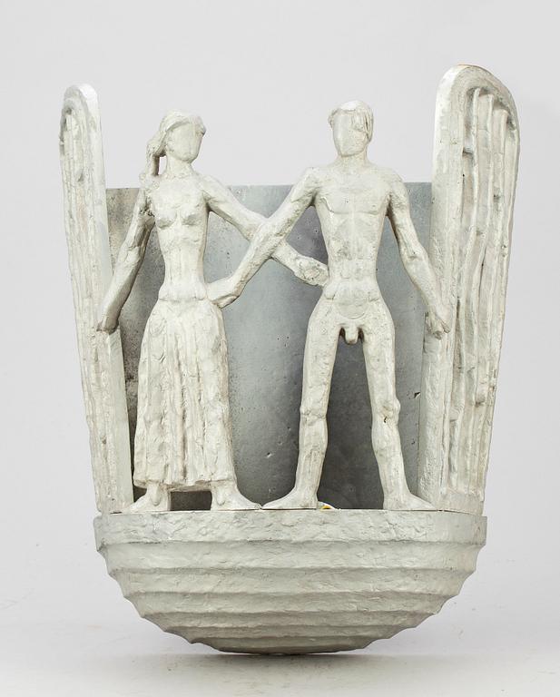 CARL ELMBERG, vägglampa, metall, osign.