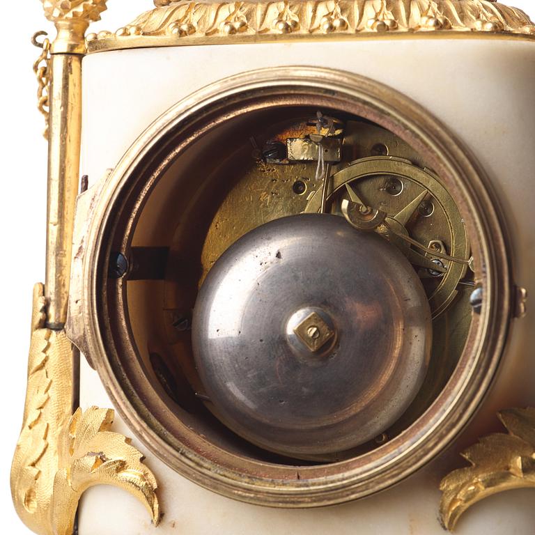 A Louis XVI late 18th Century mantel clock, by Pierre Michel Barancourt (active in Paris 1779-89).