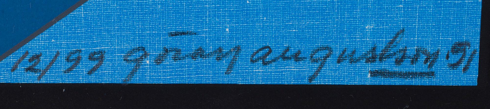 GÖRAN AUGUSTSON, serigrafi, signerad och daterad -91, numrerad 12/99.