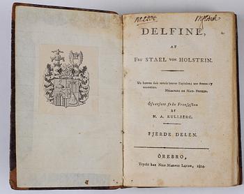 PARTI BÖCKER, 11 st, bla "Byrons works" 8 vol, tidigt 1800-tal.