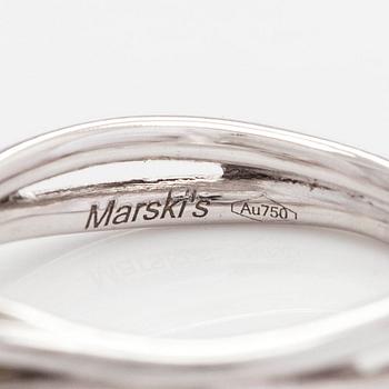 Ring, 18K vitguld med färgbehandlad gul diamant.