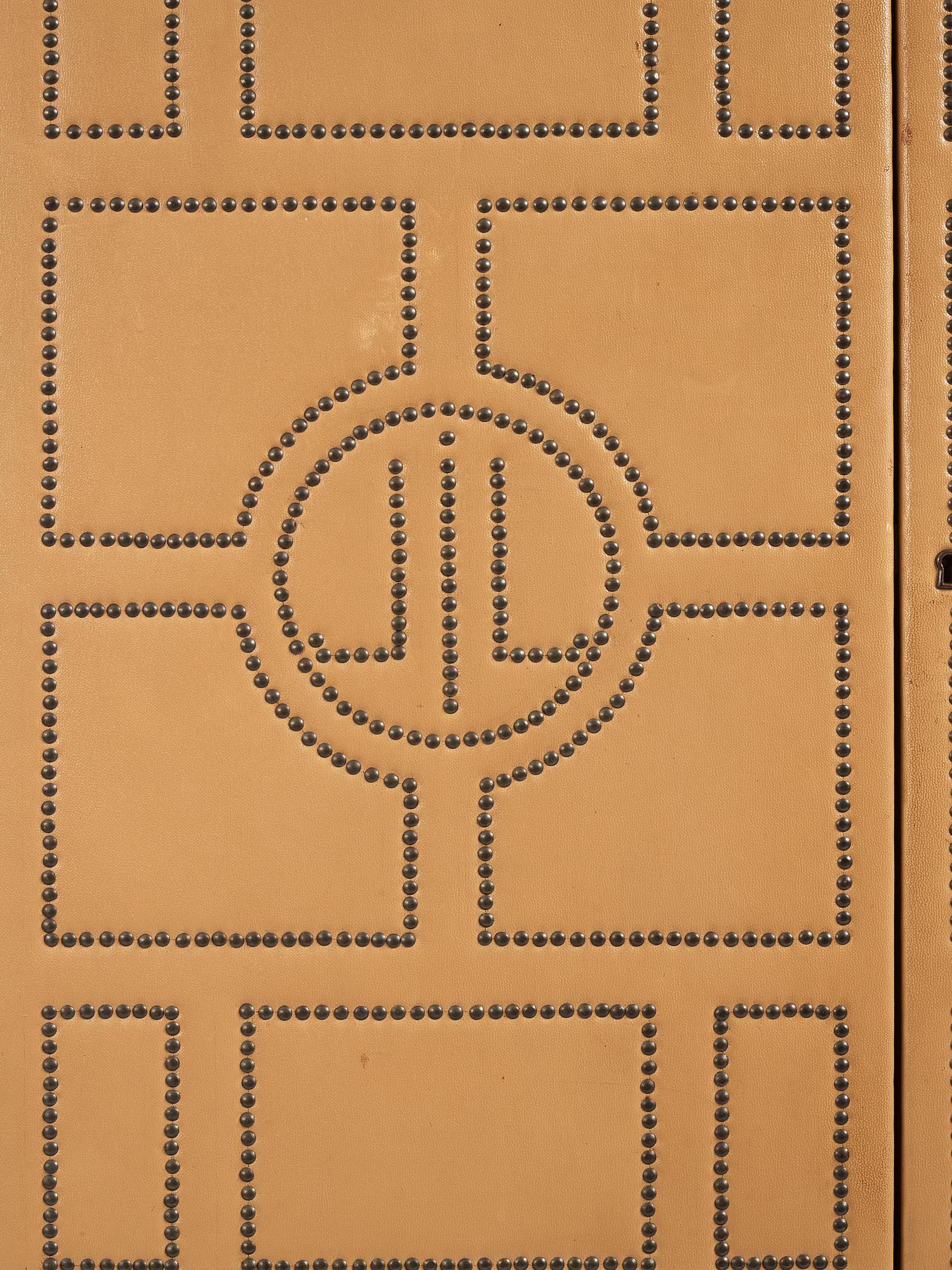 Otto Schulz, a Swedish Modern oak and faux leather bar cabinet, Boet, Gothenburg, 1948.