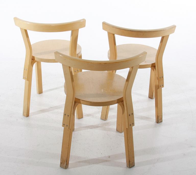 STOLAR, 3 st, Alvar Aalto, Artek, modell 68.