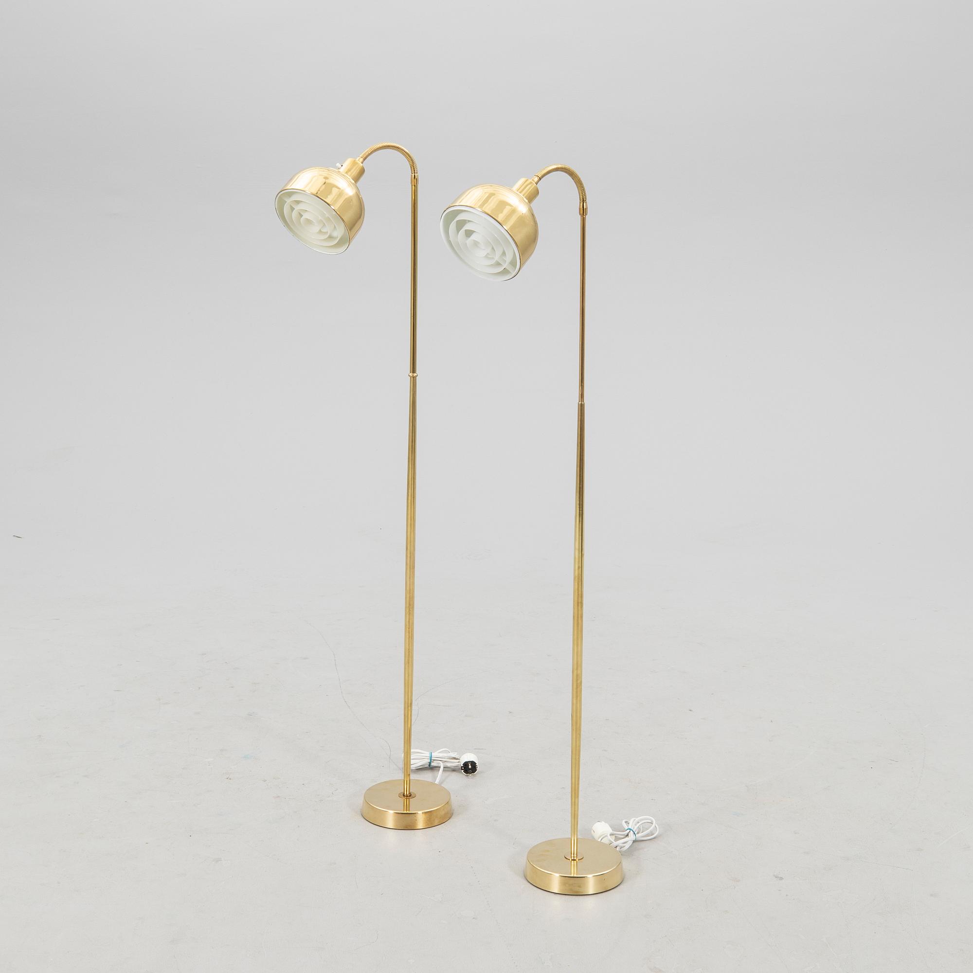 Golvlampor två snarlika, Asea, 1900-talets andra hälft.