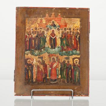 IKON, Ryssland, 1800-tal, tempera på pannå.
