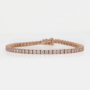 711. A 4.81 ct brilliant-cut diamond bracelet. Weight according to engraving.