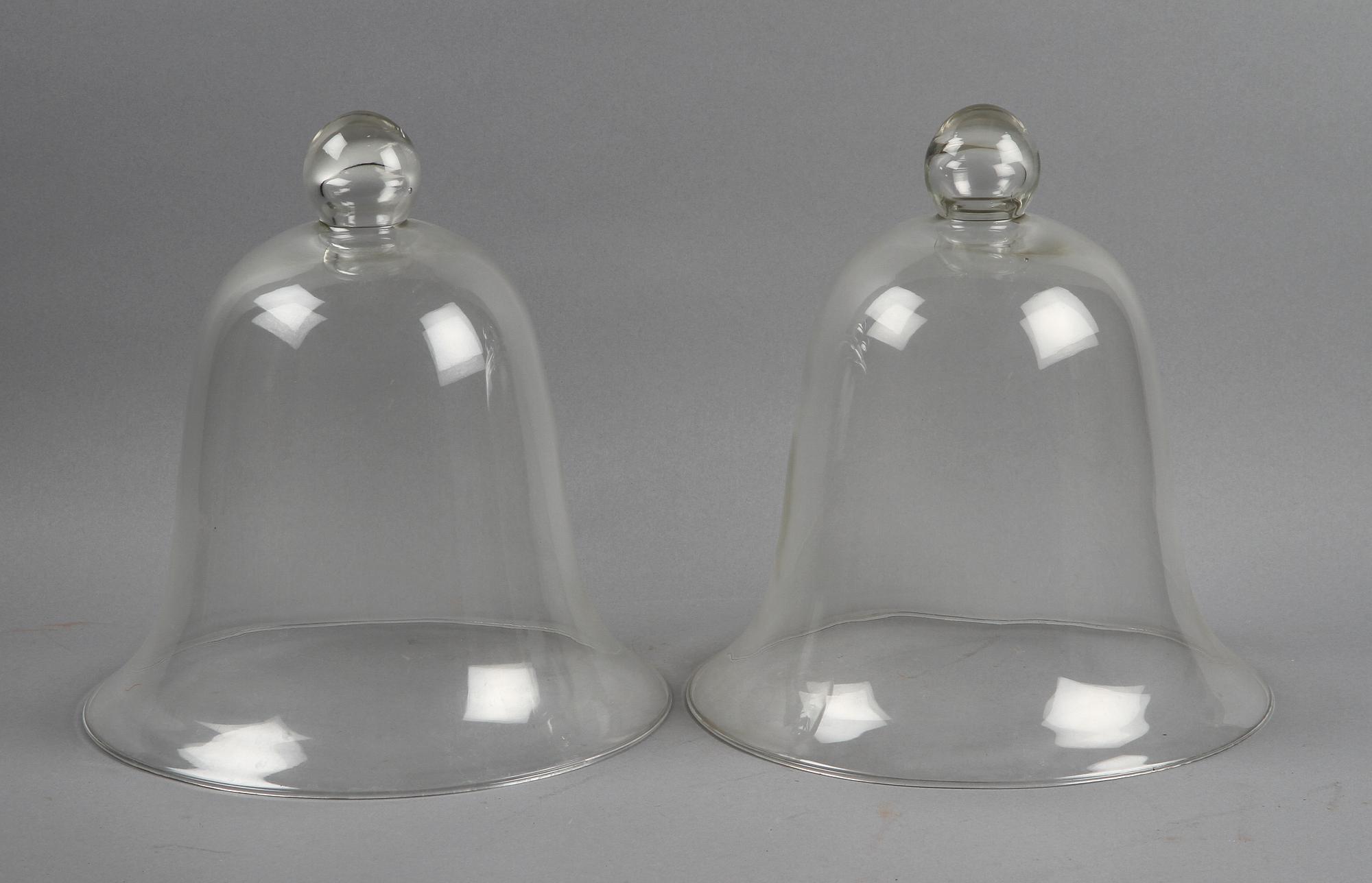 LAMPKUPOR, 2 st, glas, 1800/1900-tal.