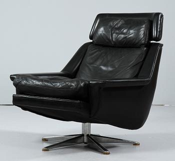 SNURRFÅTÖLJ, "Model 802", Werner Langenfeld, ESA Møbelværk, Danmark, 1900-talets andra hälft.