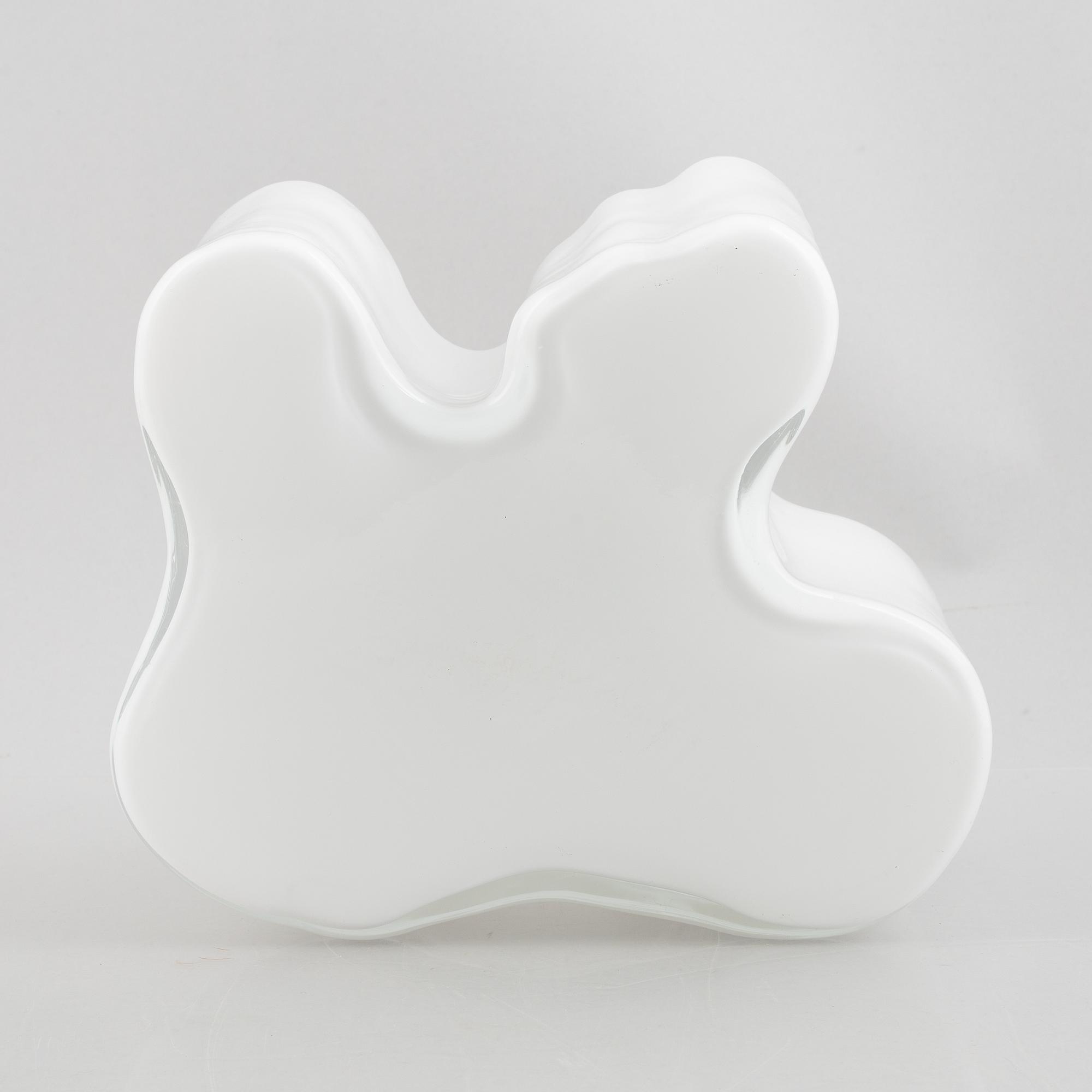 Alvar Aalto, a model 3031 glass vase, signed, numbered and dated 1989.