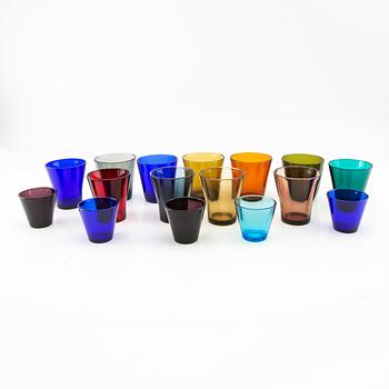 Drinking glasses, 26 pcs, Iittala Finland, mid/second half of the 20th century.