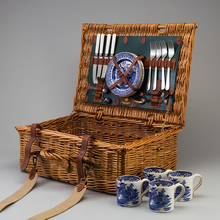 A Mulberry picnic basket second 20th century.