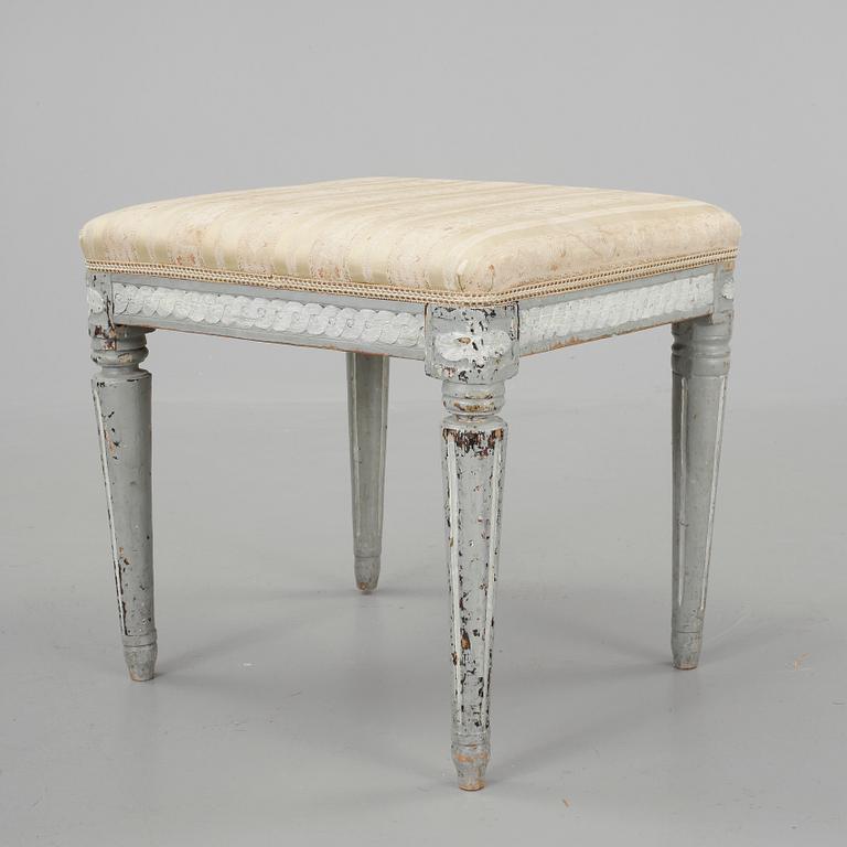 TABURETT, gustavianskt provinsarbete, 1700/1800-tal.