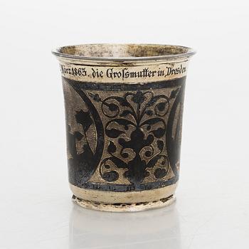 Pikari, kullattua hopeaa, niello, Moskova 1839.