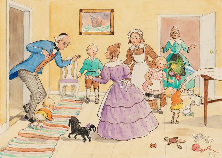 Elsa Beskow, Petter och Lotta tar hand om barnen.