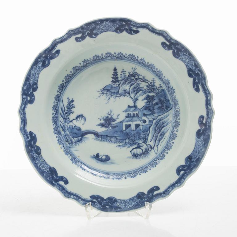 Servisdelar, 10 st, kompaniporslin, Kina, Qingdynastin, Qianlong (1736-95).
