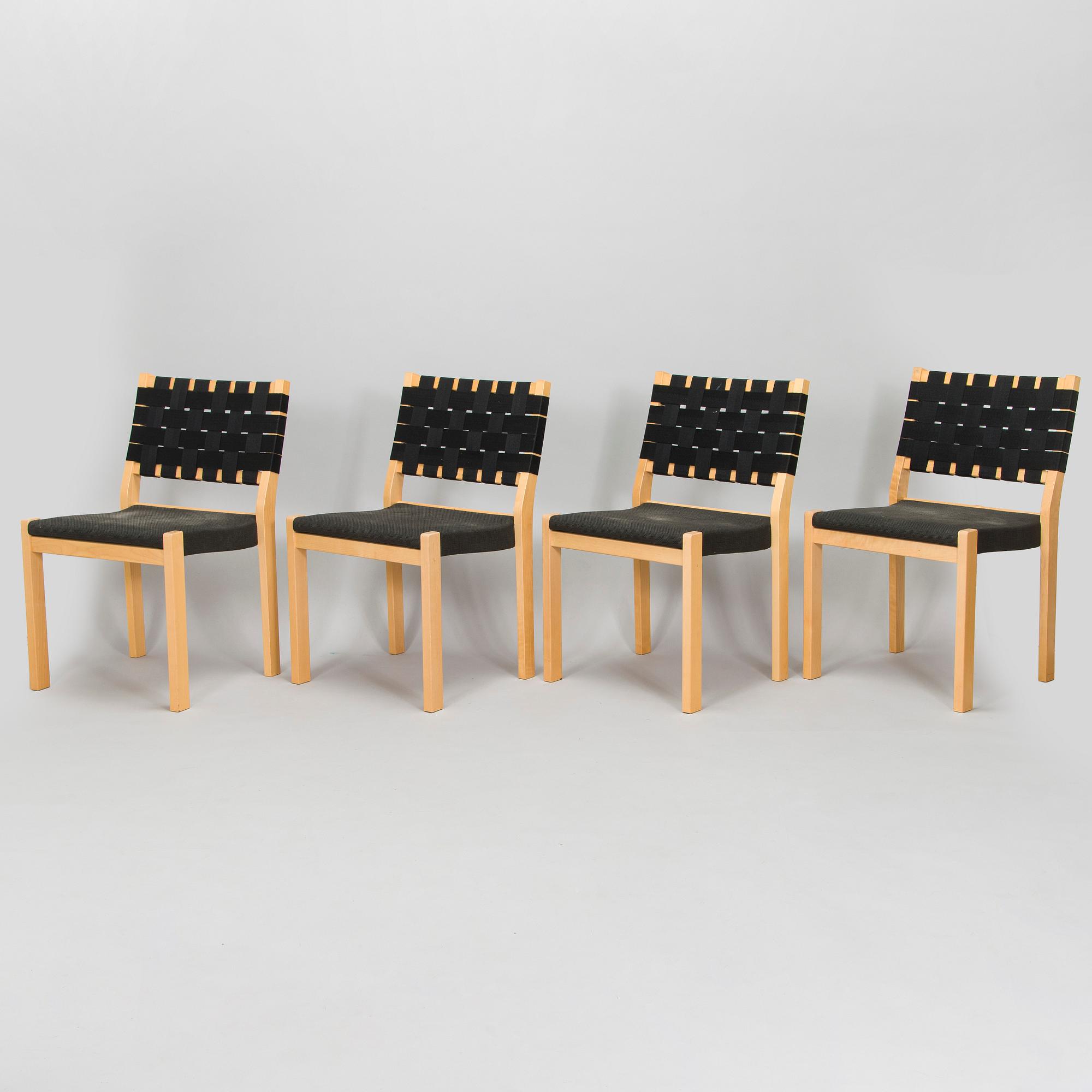 Aino Aalto, tuolit, 4 kpl, malli 615, Artek 2006.