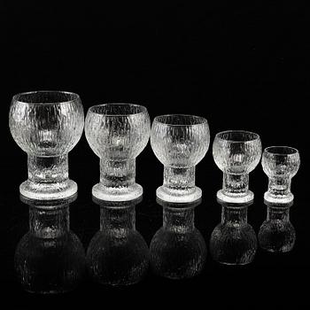 SERVISGLAS, "Kekkerit", "Padaar", "Aslak", "Senator", 63 delar, Iittala.