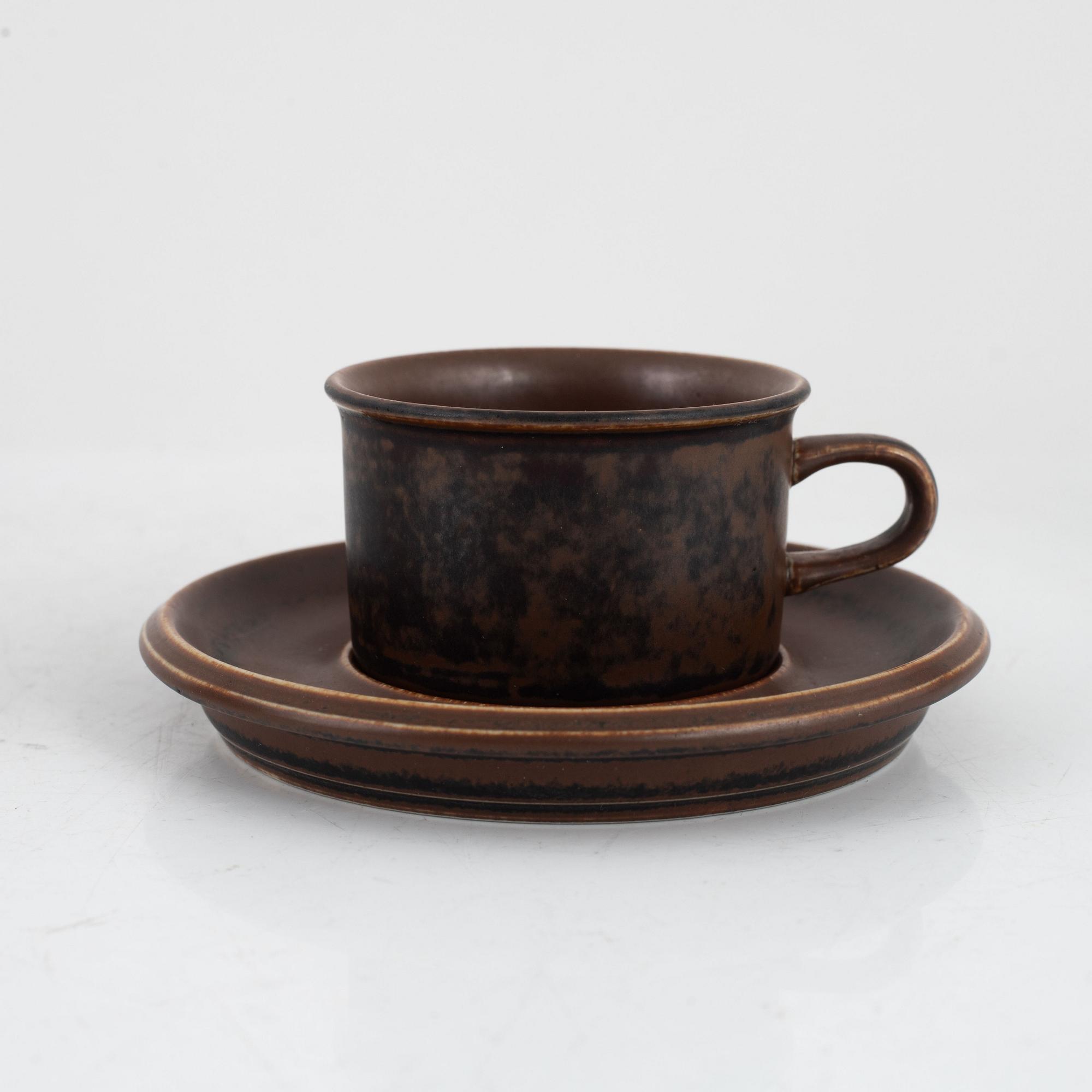 Ulla Procopé, mat- och kaffeservis, 50 delar, stengods, "Ruska", Arabia.