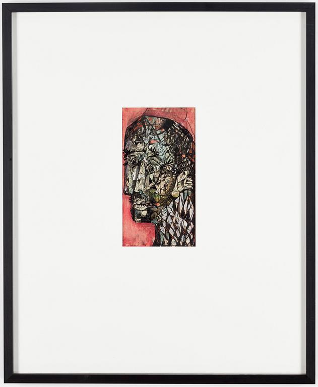 PETER WEISS, mixed media on paper, signed and dated 47.