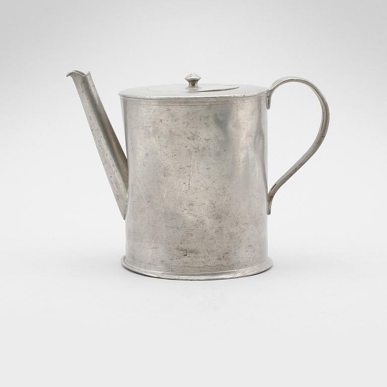 TEKANNA, tenn, Nils Abraham Santesson, Stockholm 1874.