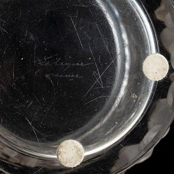 A 'Bacchus' glass vase from Lalique, France.