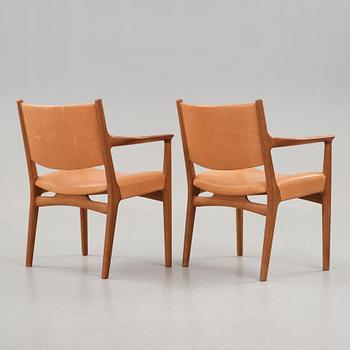 Hans J. Wegner, a pair of oak "JH 525" chairs, Johannes Hansen, Denmark 1960's.