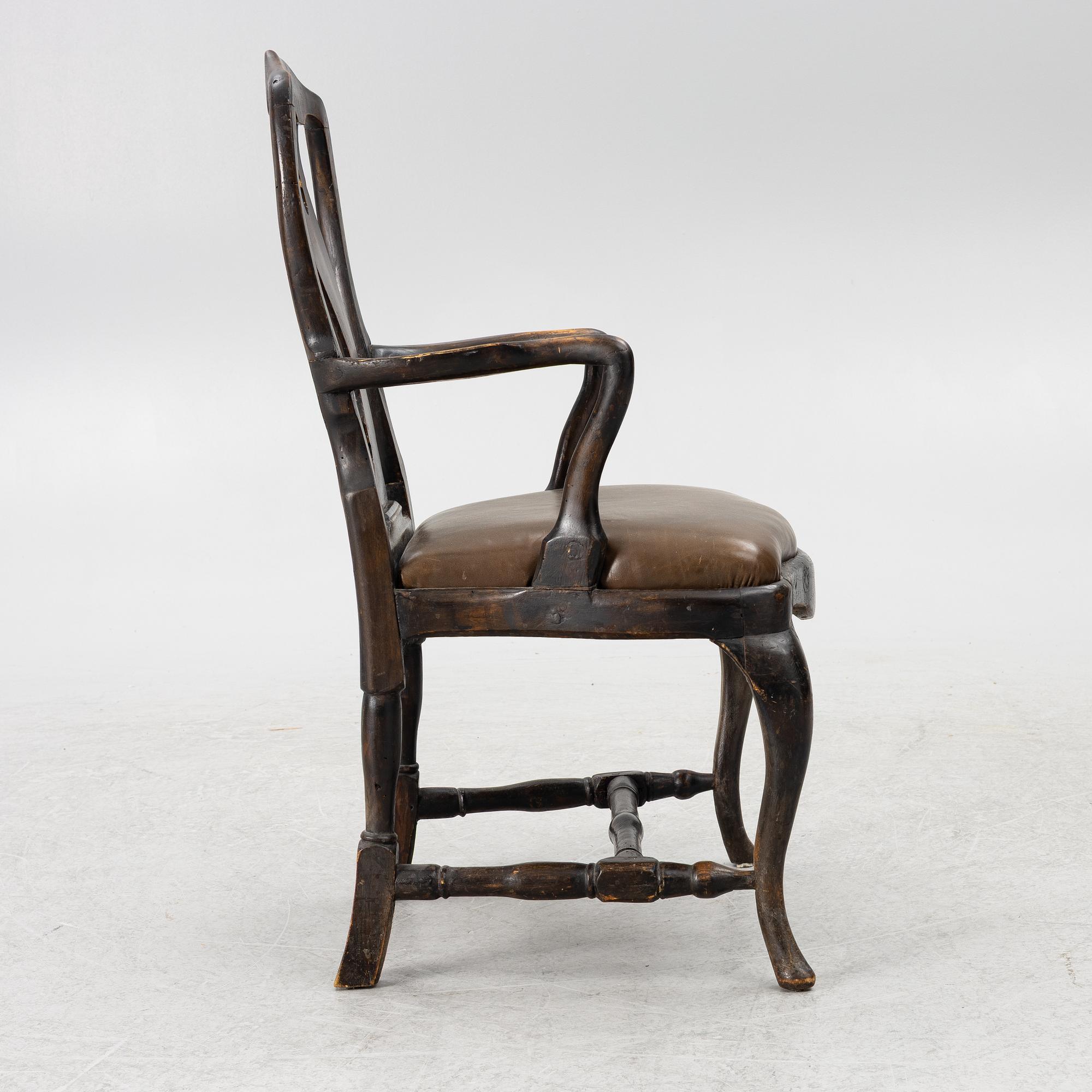 Karmstol, rokoko, 1700-tal.