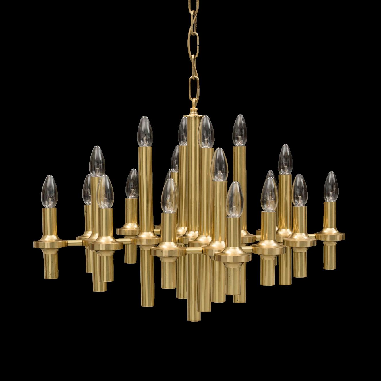 an italian brass ceiling light, possibly Gaetano Sciolaro, from the 1970's.