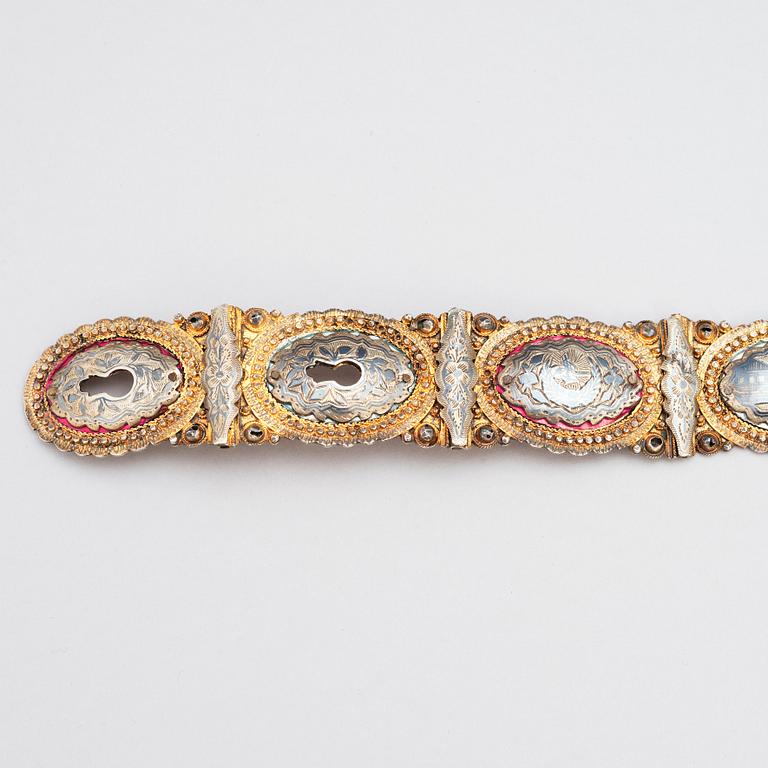 An Ottoman empire / Armenian bridal belt, around 1890-1910.