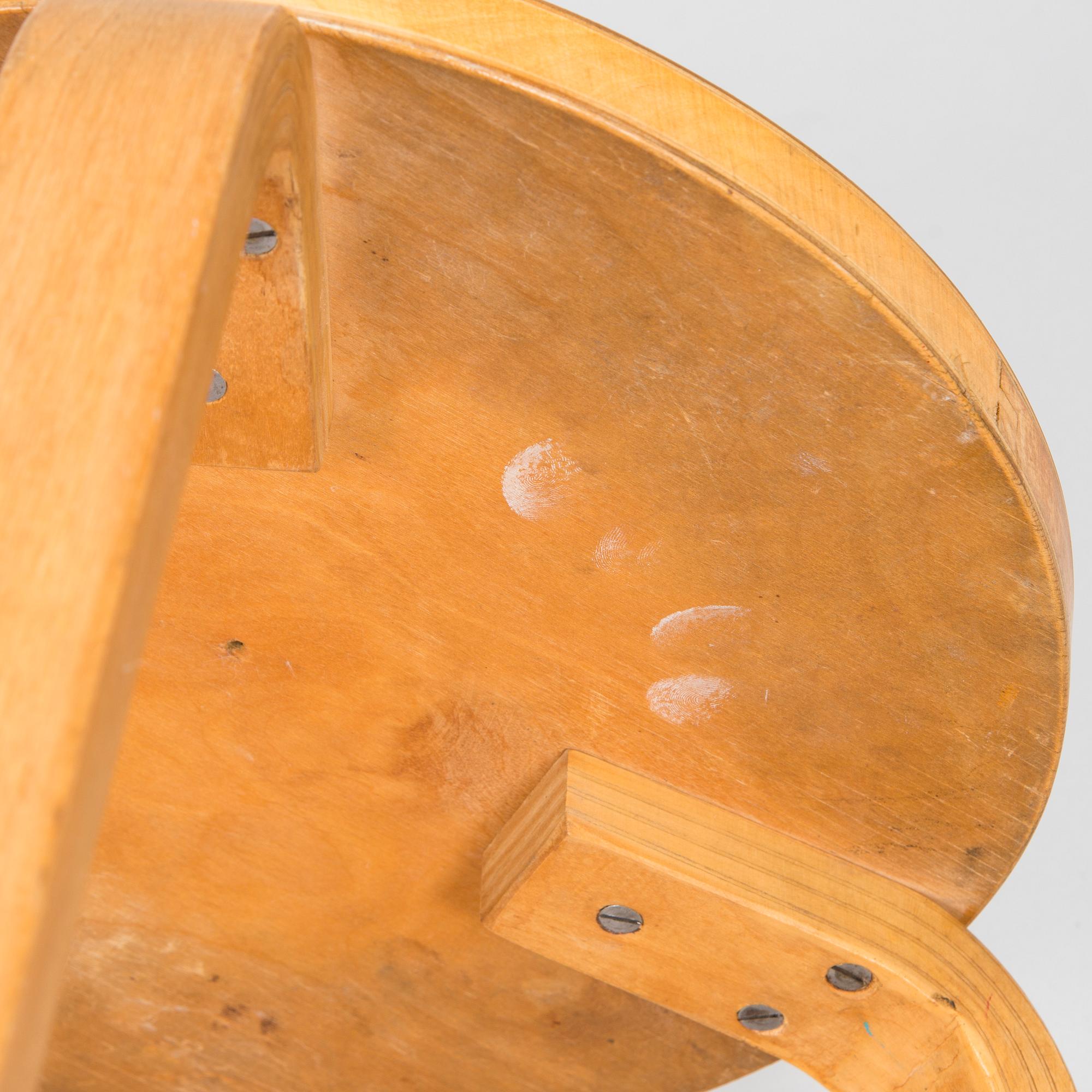 Alvar Aalto, A 1950s '60' stool for  O.Y. Huonekalu- ja Rakennustyötehdas A.B. Finland.
