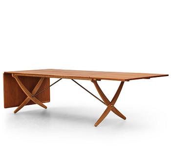 412. Hans J. Wegner, an "AT-314" dinner table with flaps, Andreas Tuck, Denmark 1950-60's.