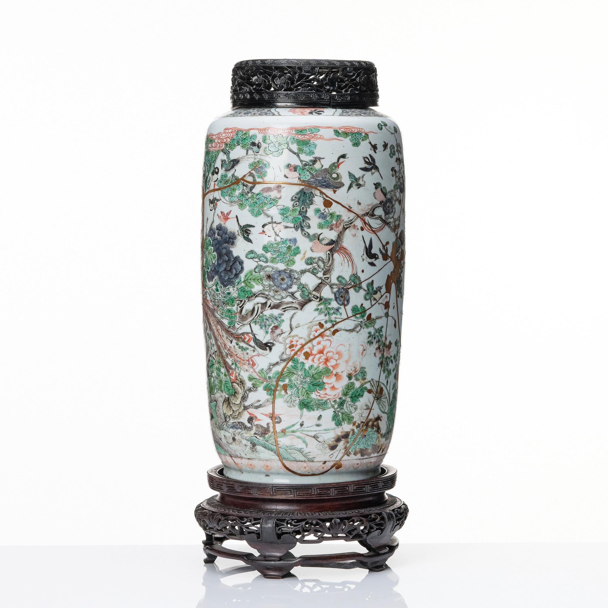 Vas, porslin. Kina, Qingdynastin, Kangxi (1662-1722).