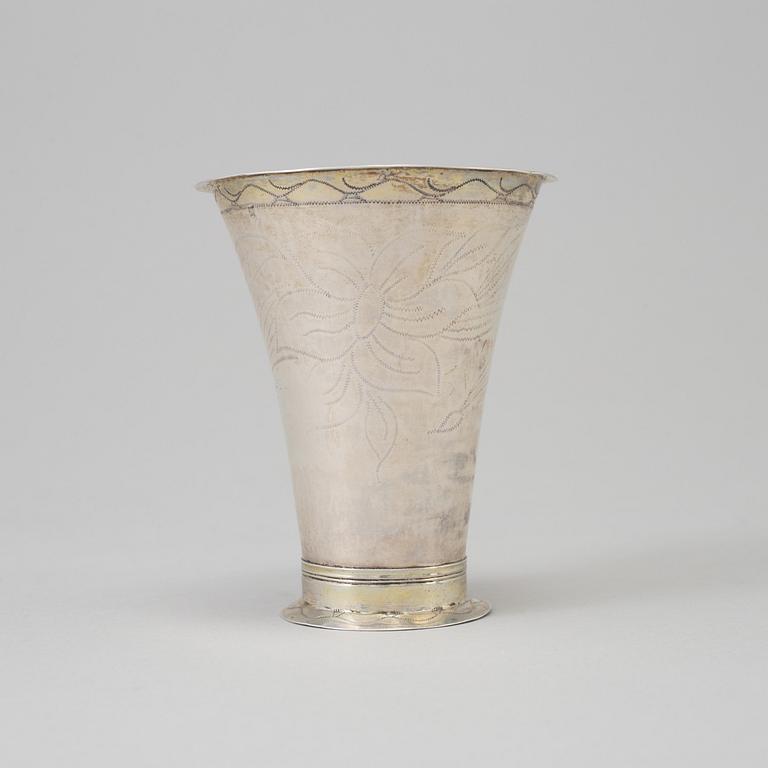 A SWEDISH SILVER BÄGARE by Olof Sedin, Gävle 1803.