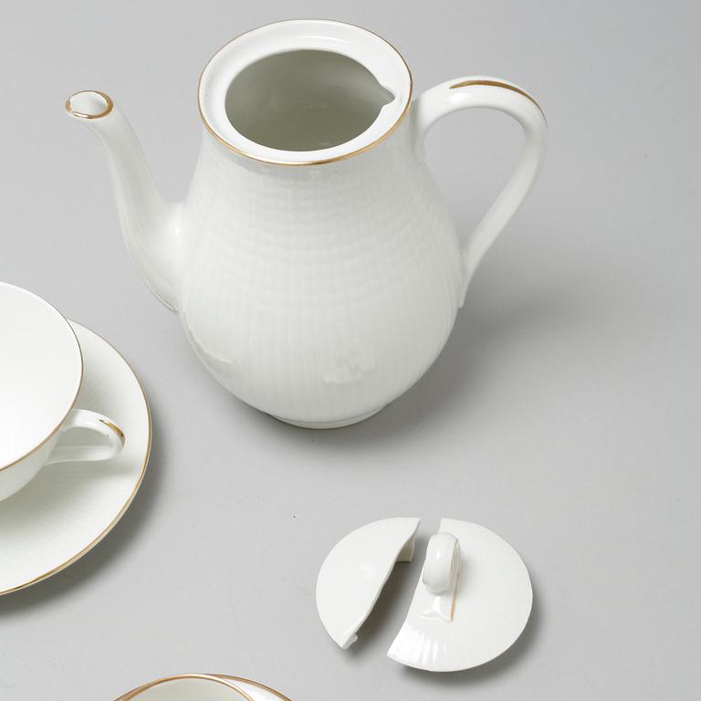 33 pieces of porcelain tableware by Louise Adelborg for Lidköping and Rörstrand, model "Swedish Grace", 20th century.