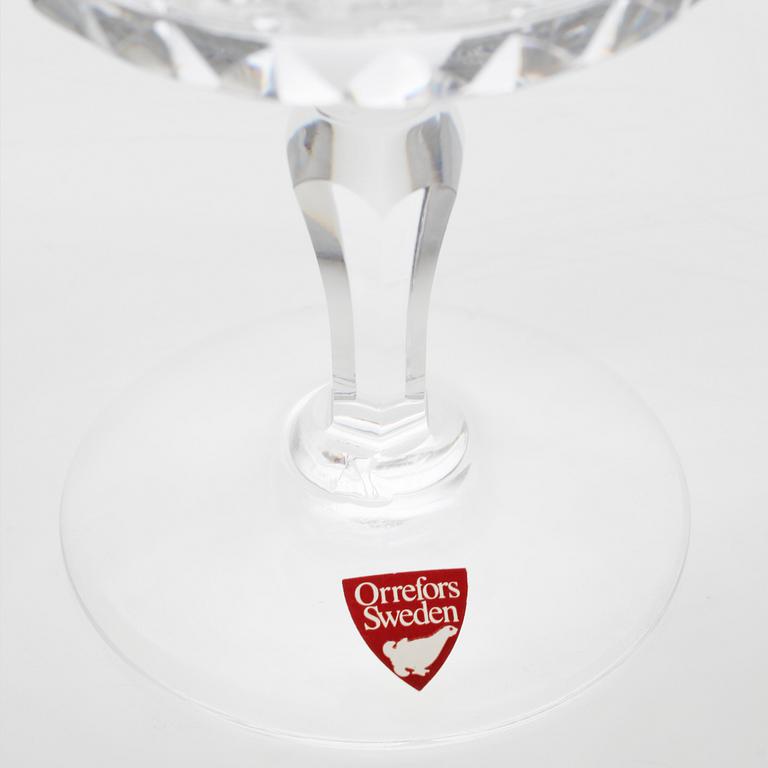 Twelve wine glass by Ingeborg Lundin, model "Silvia", Orrefors.