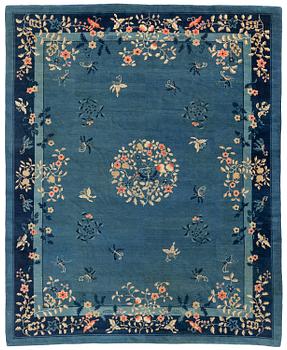 963. An antique Beijing carpet, northern China, c. 365 x 294 cm.