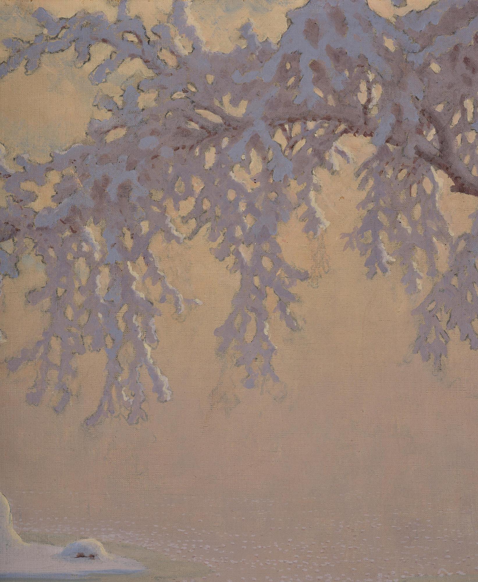 Gustaf Fjaestad, Hoarfrost at dawn.