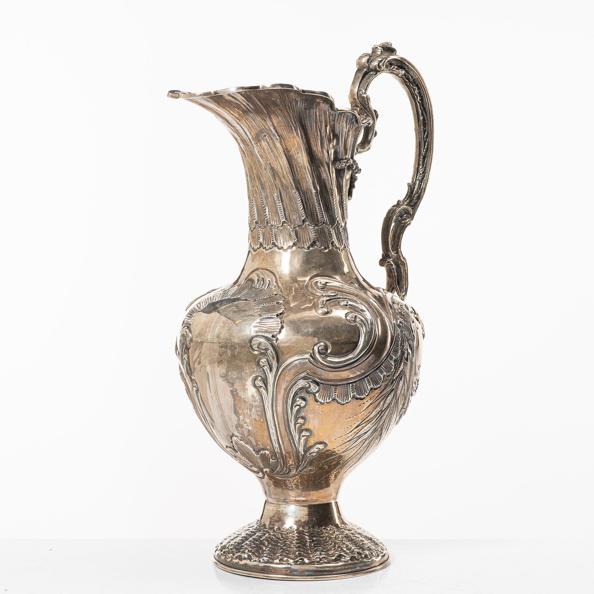 Lale Silverware & Co Ltd, a sterling silver pitcher, Istanbul, Turkey, 20th century.