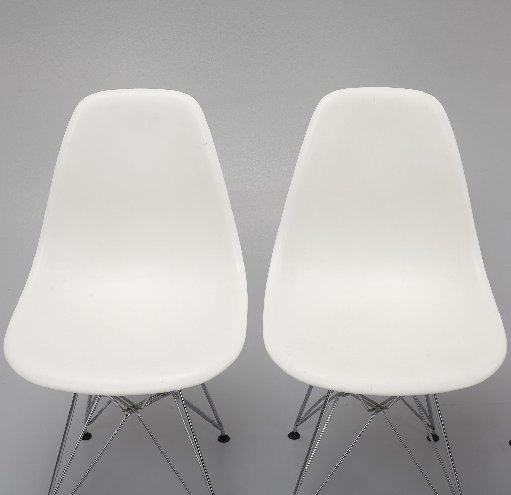 Charles & Ray Eames, stolar, 6 st, "Plastic chair", Vitra, 2006.